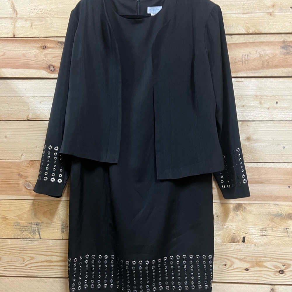 K Jordan Black Dress with Silver Accents